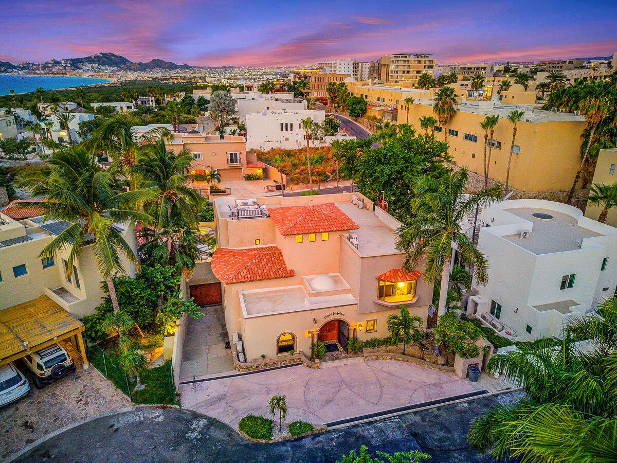 Los Cabos Cabo Bello Welcome to Casa La Roca, a private mini-estate in the gated community of Cabo Bello, one of the few Los Cabos neighborhoods with direct access to a swimmable beach. This spacious villa features open-concept living with natural light and panoramic for sale
