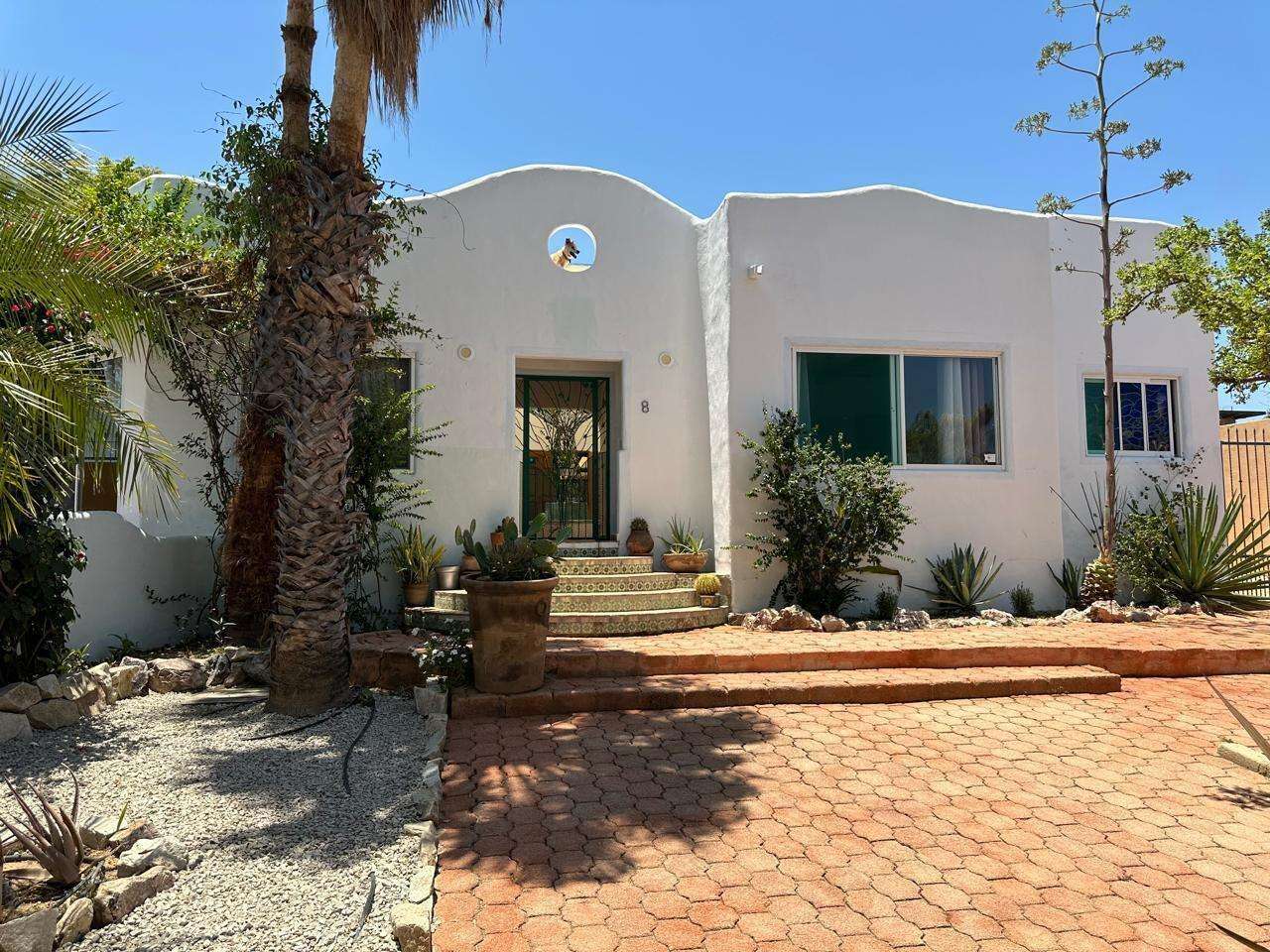 Los Cabos El Tule-Inland:General Welcome to Casa Huerta Cornucopia, a warm and character-filled Mexican hacienda nestled in the peaceful Lomas del Tule neighborhood. Set on a spacious 1,230.78 m² lot, this 3-bedroom, 3.5-bathroom home offers the charm of traditional architecture, ocean for sale