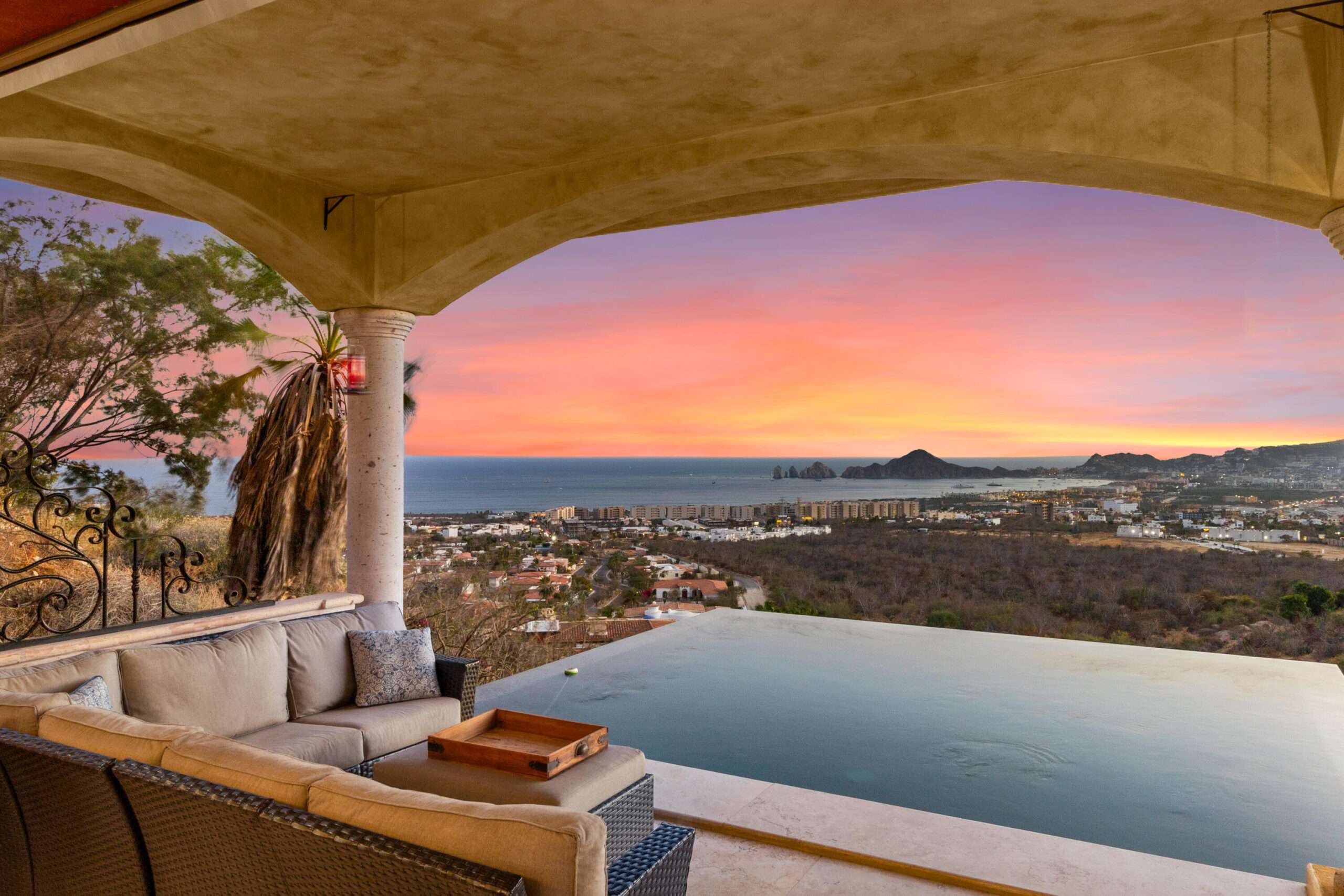 Los Cabos Rancho Par-El Cielito For the buyer seeking the privacy of a villa combined with the convenience of a condo, this condominium is a gem that stands apart. With a footprint so spacious it serves as a large private residence--featuring four spacious bedrooms and 4.5 immaculate bathrooms--the property provides the space and character of a standalone villa. Every corner of this residence has been maintained at the highest level, demonstrating care that's evident the moment you step inside.Morning coffee is enjoyed with the sunrise, and evening cocktails are toasted against the sunset--all while overlooking the iconic, unobstructed blue of the bay. The flow between indoor and outdoor living is smooth, anchored by your own private pool and protected by premium electric hurricane shutters and screens. for sale