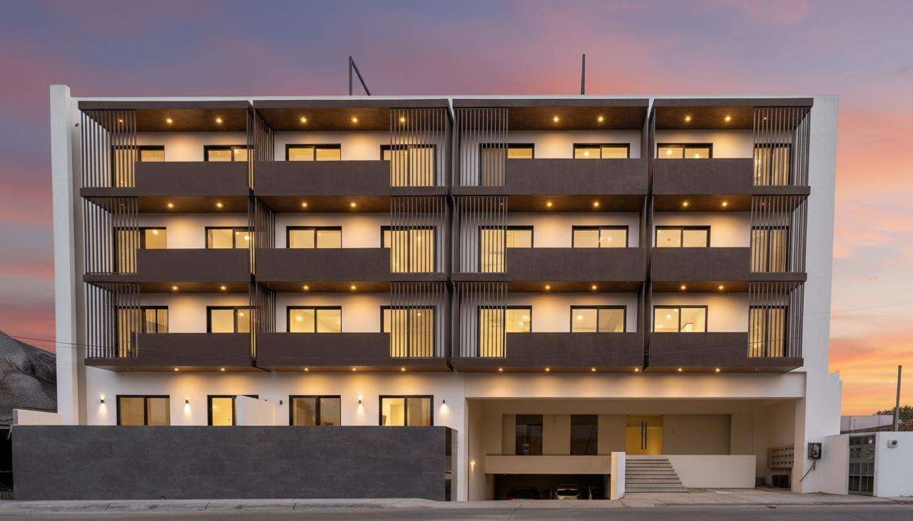 Los Cabos Altamar Torre Altamar es un desarrollo exclusivo en Cabo San Lucas con vistas espectaculares al Arco. Ofrece departamentos de 2 recámaras y 2 baños con acabados modernos. Sus amenidades incluyen gimnasio, coworking, elevador, estacionamiento y un roof garden con alberca infinita y área de grill, ideal para disfrutar atardeceres únicos.Torre Altamar is an exclusive development in Cabo San Lucas with spectacular for sale