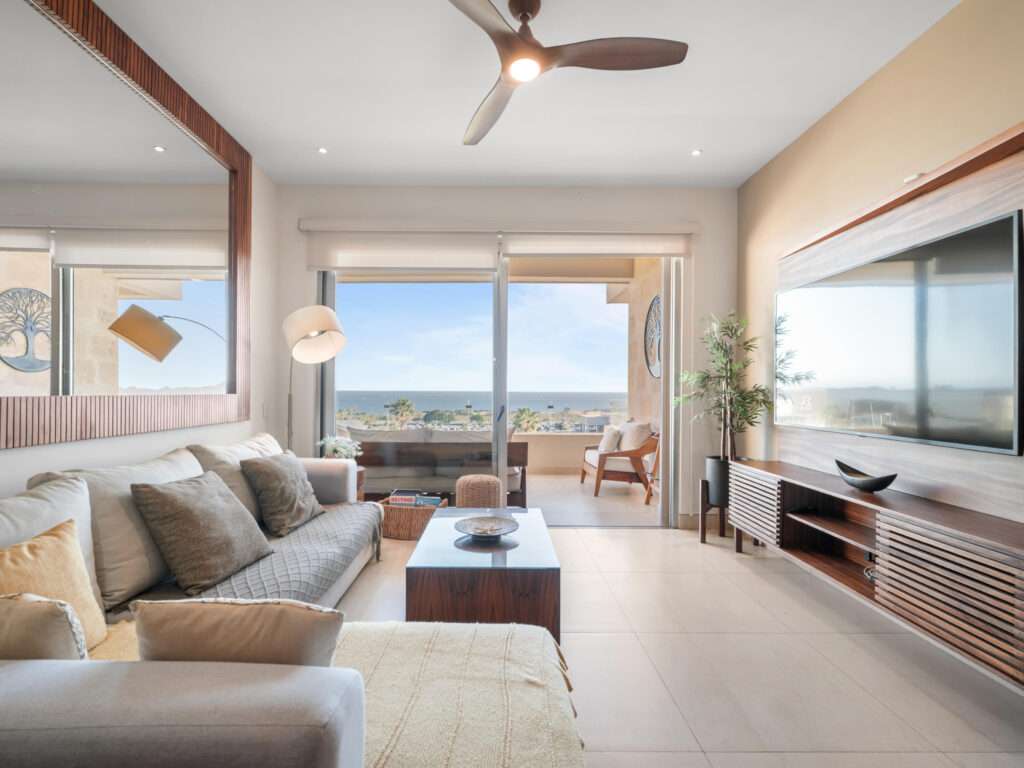 Los Cabos Vista Vella Ii Vista Velas Residential Condos, Cabo San Lucas, where modern comfort meets one of the most desirable locations in Los Cabos.This beautifully designed 2 bedroom, fully furnished and turnkey residence in Phase II offers elegant interiors, an open concept living area filled with natural light, and a contemporary kitchen equipped with top of the line appliances. Thoughtfully upgraded, the residence also features hurricane shutters, a water filtration system, and automated acc with smart energy saving detection technology.What truly sets this property apart is that it is one of the few residences within the community offering a full, unobstructed – Ocean View Condo, Cabo Corridor, BS