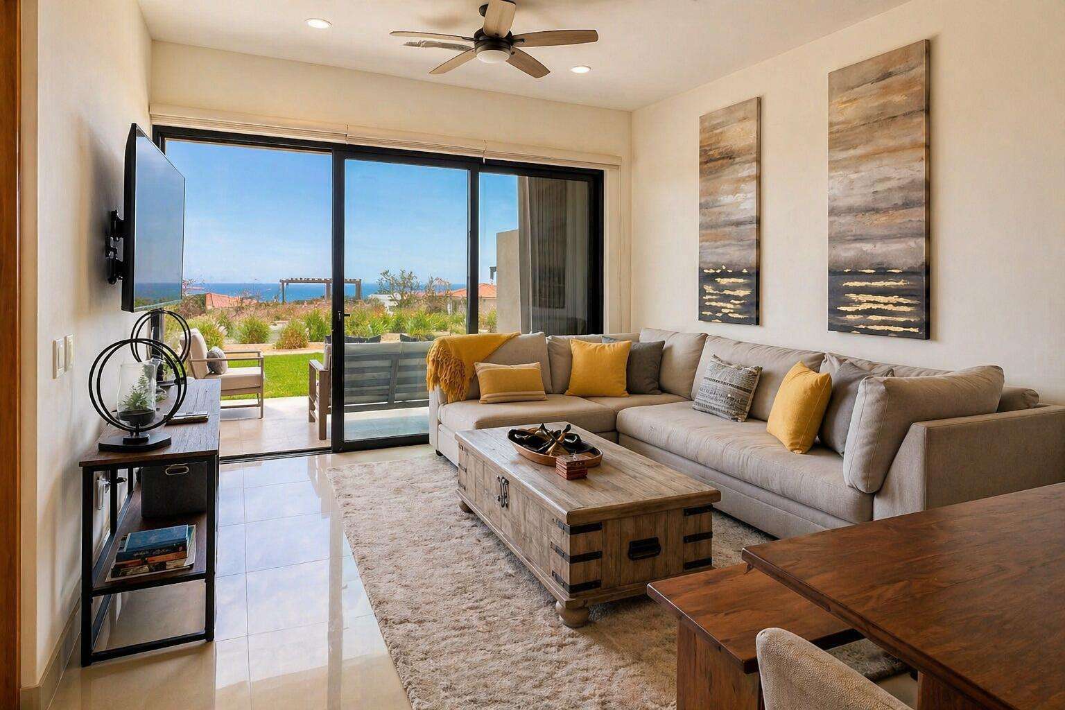 Los Cabos Tramonti Fully furnished 2-bedroom residence in Tramonti Move-in ready with garden access and ocean for sale