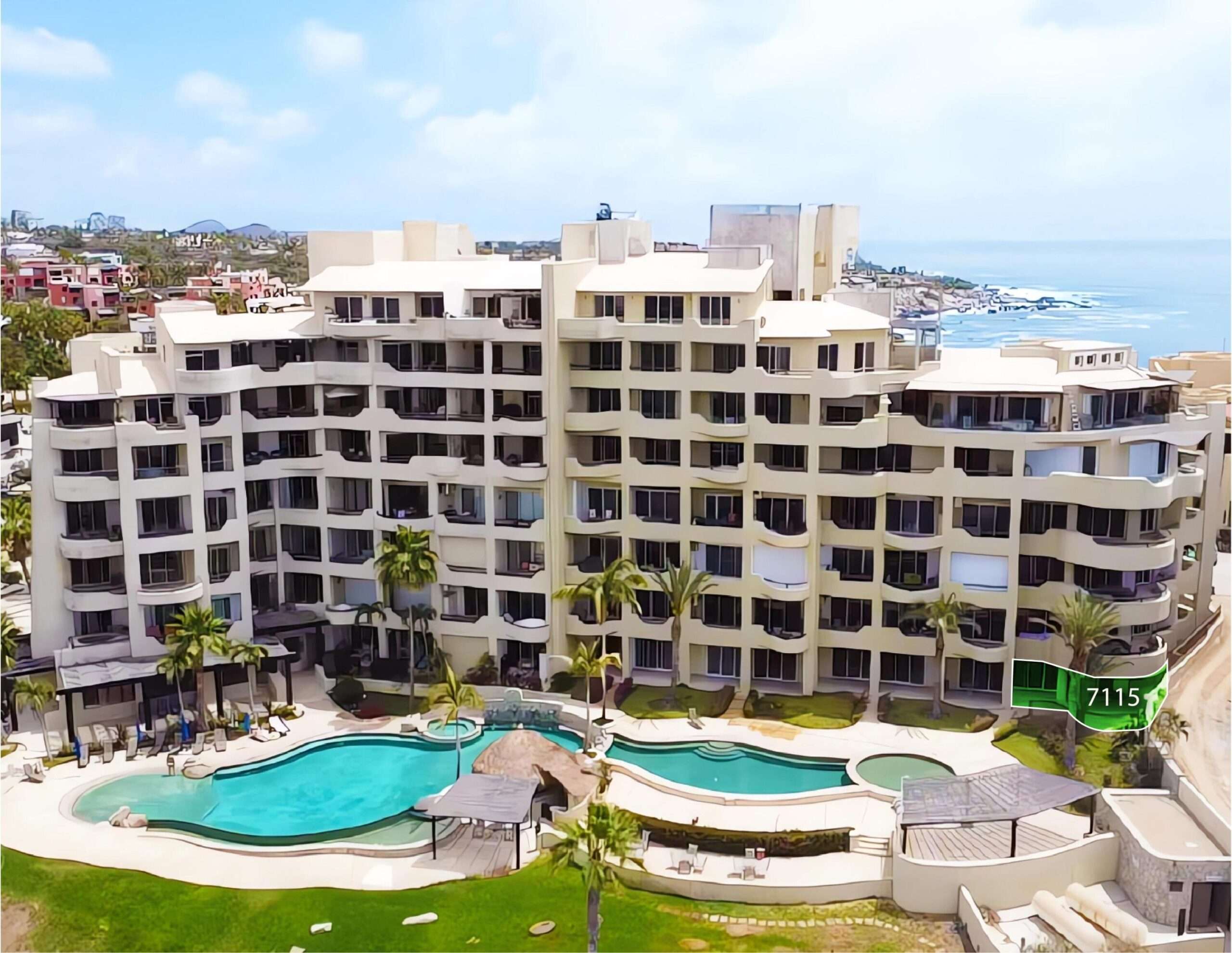Los Cabos Sunset Penthouse with Private Rooftop & Unobstructed Medano for sale