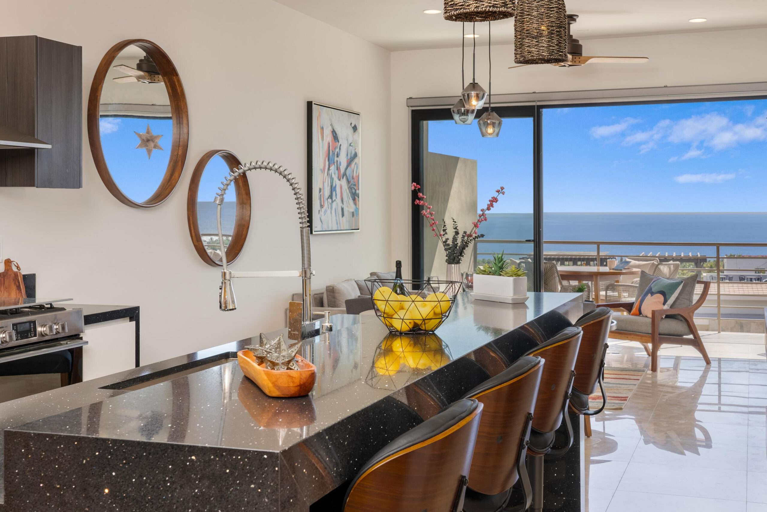 Los Cabos Veranda Residences Imagine a boutique community experience with resort amenities VERANDA offers you 18 condo units. 2 towers of 9 units each; three per level. 2 and 3 Bedroom layouts, with double height ceilings. Upscale finishes including: Marble floorings, Granite countertops, Solid wood carpentry in kitchen, doors, closets and bathroom cabinetries. Pocket door.Appliances included: microwave, 6-burner gas range, oven, dishwasher, sink with faucet, water heater and AC mini splits in bedrooms and living space. Garden Level units with Private Patio. Penthouses have Private Rooftop Terrace, including Marble flooring, Grill, Bar, Pergola and Half Bathroom.Community amenities: pool and jacuzzi, guest bathrooms, grill and bar, picnic area, kids area, gym, elevators, guests parking. for sale