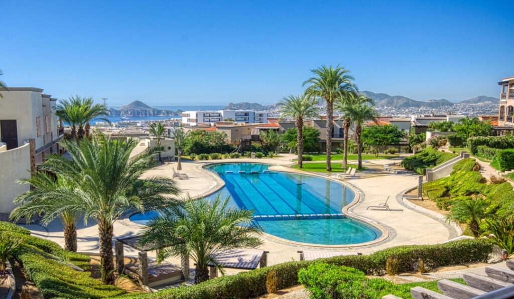 Los Cabos Santa Rita This charming townhome is located in a secluded enclave of eight in the exclusive neighborhood known as Pedregal de Cabo San Lucas just steps to town. This 2 bedroom 2.5 bathroom offers private access through an electric gate and a carport with a pergola. As well as a pool and BBQ available for residents. Beautiful top of the line finishes throughout. With an open concept layout, balconies in each bedroom, an open courtyard, walk-in closet, marble and granite counters add to the charm of this spacious townhome. Residents enjoy the local amenities redefining the Cabo lifestyle and to the most discerning individuals who call this their home away from home. From beach access where the sparkling waters of the Pacific Ocean contrast the sunset where you can watch the seasonal whales and turtle release, to a gym & spa offering treatments and a relaxation experience. Residents have exclusive access to establishments offering exquisite cuisine, The courts cafe offering breakfast & lunch as well as Fenix Restaurant offering day and night service. As well, in the heart of the development, with mountain – TORRE 2 CABO CORRIDOR, Cabo Corridor, BS