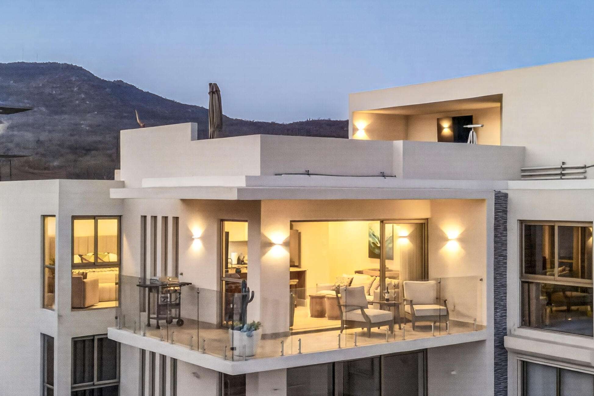 Los Cabos Cabo Costa Experience relaxed luxury at Cabo Costa, one of Cabo San Lucas' most desirable new communities. This turnkey two-bedroom, two-bath residence features spacious en-suite bedrooms, a private terrace, and a heated plunge pool designed for effortless indoor-outdoor living. Clean architectural lines, warm natural finishes, and an inviting open floor plan create a home that is equally suited for full-time living, vacation escapes, or investment. Community amenities include an infinity-edge pool, clubhouse, fitness center, business center, and beautifully maintained grounds. Contact me today to learn more or arrange a private tour. – Vista Vela III, Cabo Corridor, BS